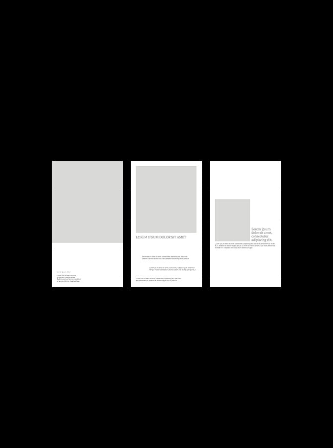 02_Design – Layouted Pages for Instagram Feed & Stories / 50 Layouted Pages