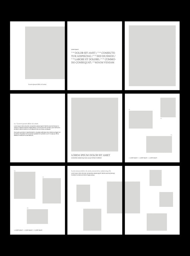 02_Design – Layouted Pages for Instagram Feed & Stories / 50 Layouted Pages