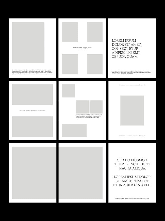 02_Design – Layouted Pages for Instagram Feed & Stories / 50 Layouted Pages