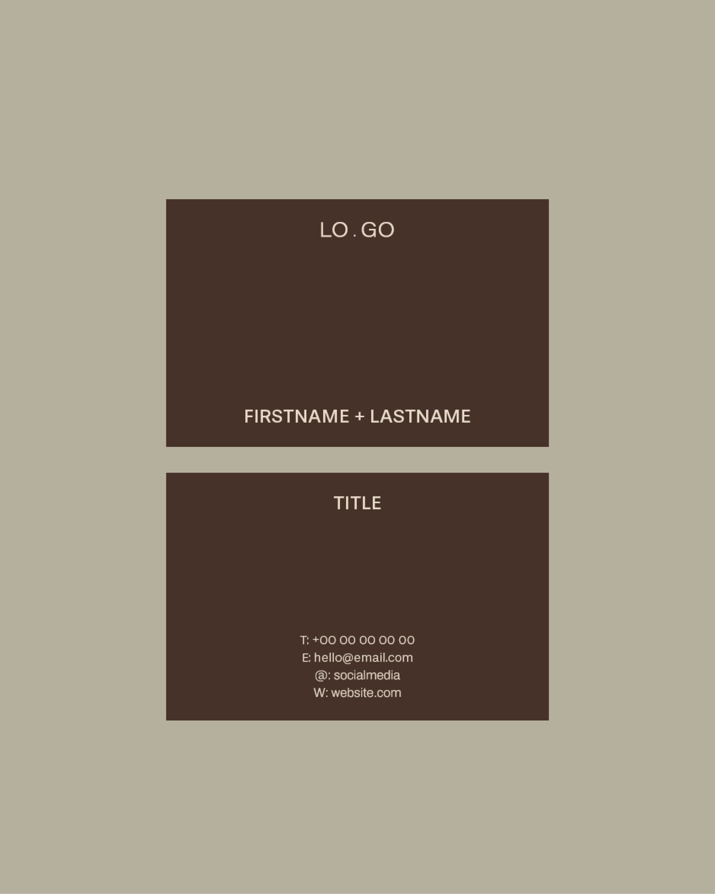 No. 03 Business Card Template