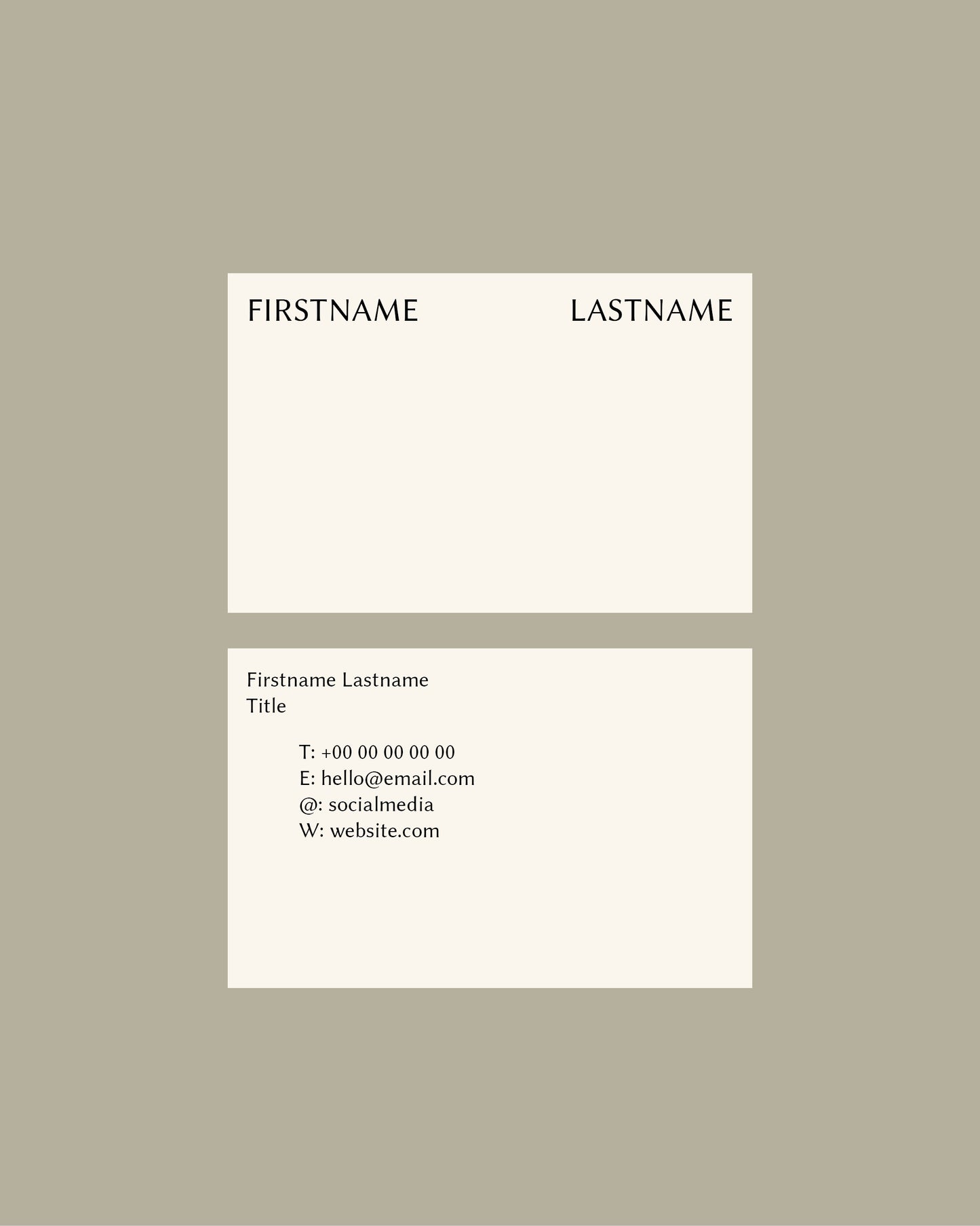 No. 04 Business Card Template