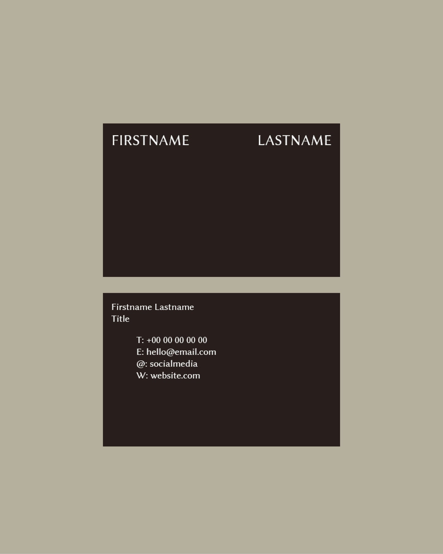 No. 04 Business Card Template