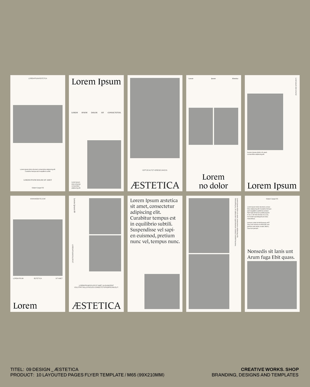 09 Design - Æstetica - Layouted (10) Pages Template (M65)