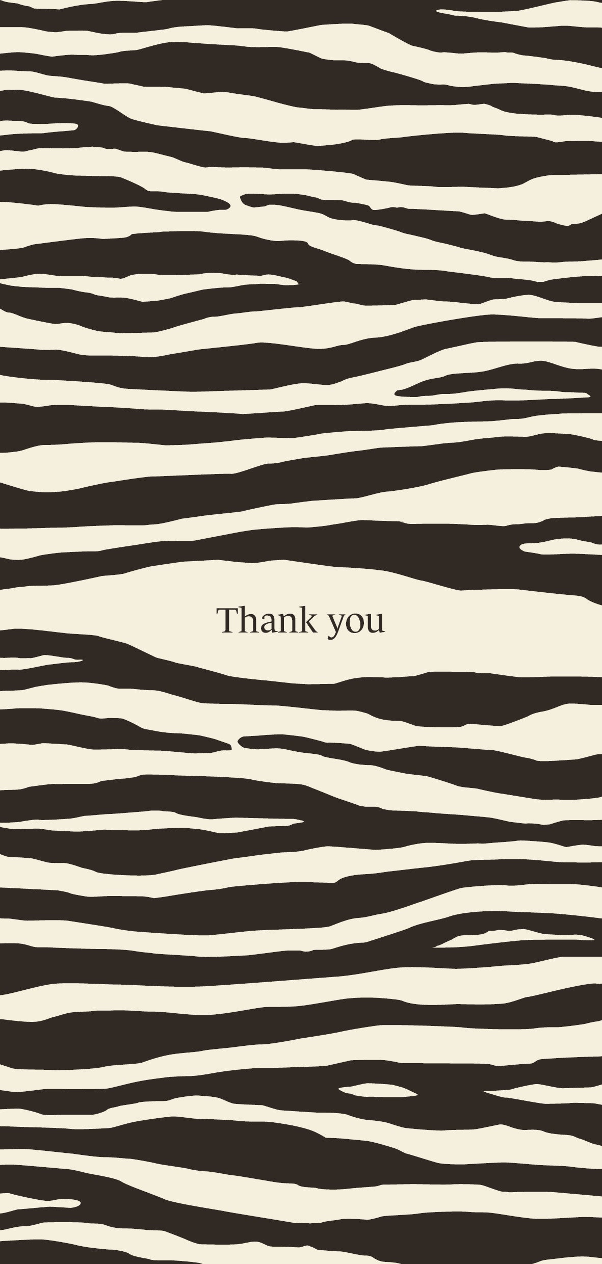 Thank you 100x210mm M65 Flyer Zebra print