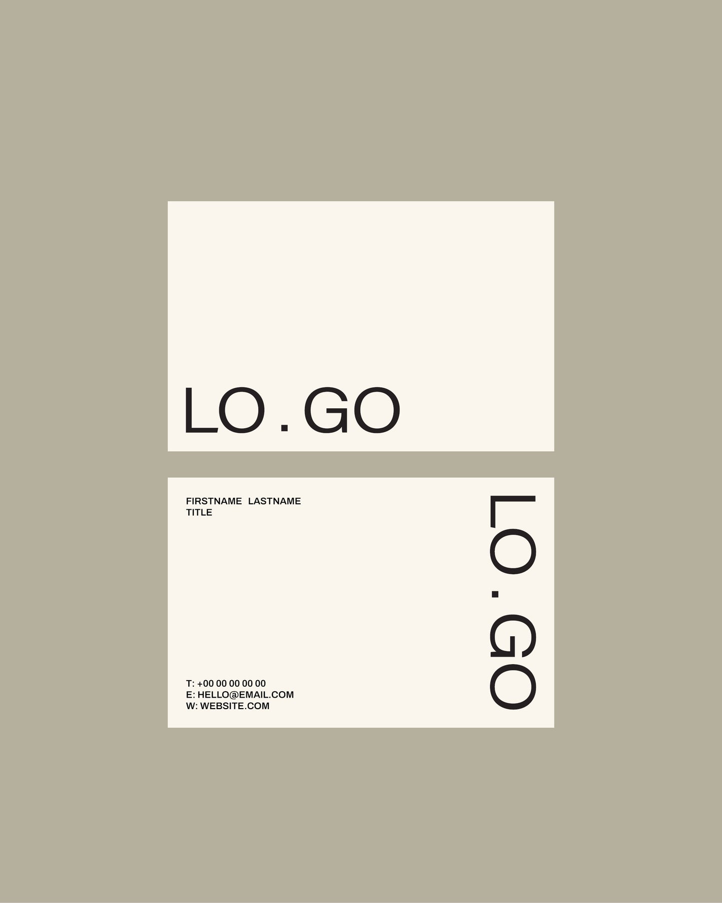 No. 10 Business Card Template