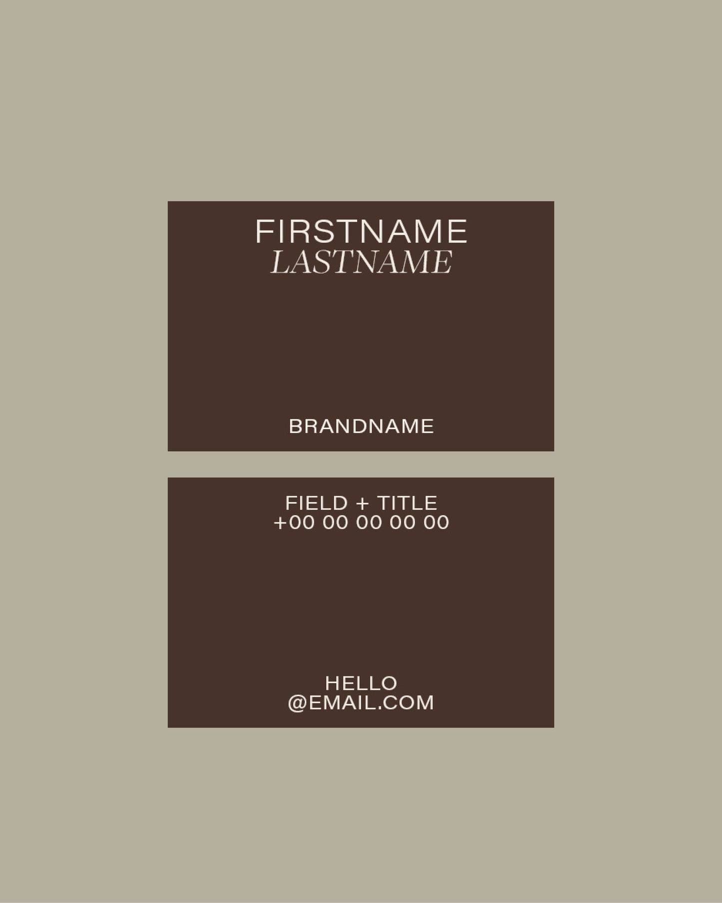 No. 12 Business Card Template