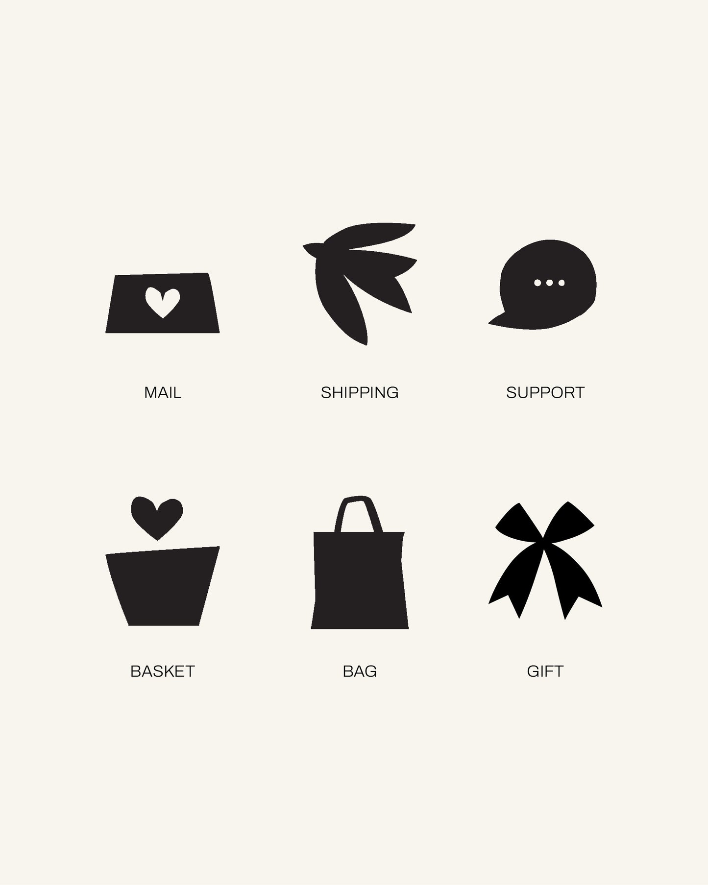 16 Webshop Icons – Organic Bold
