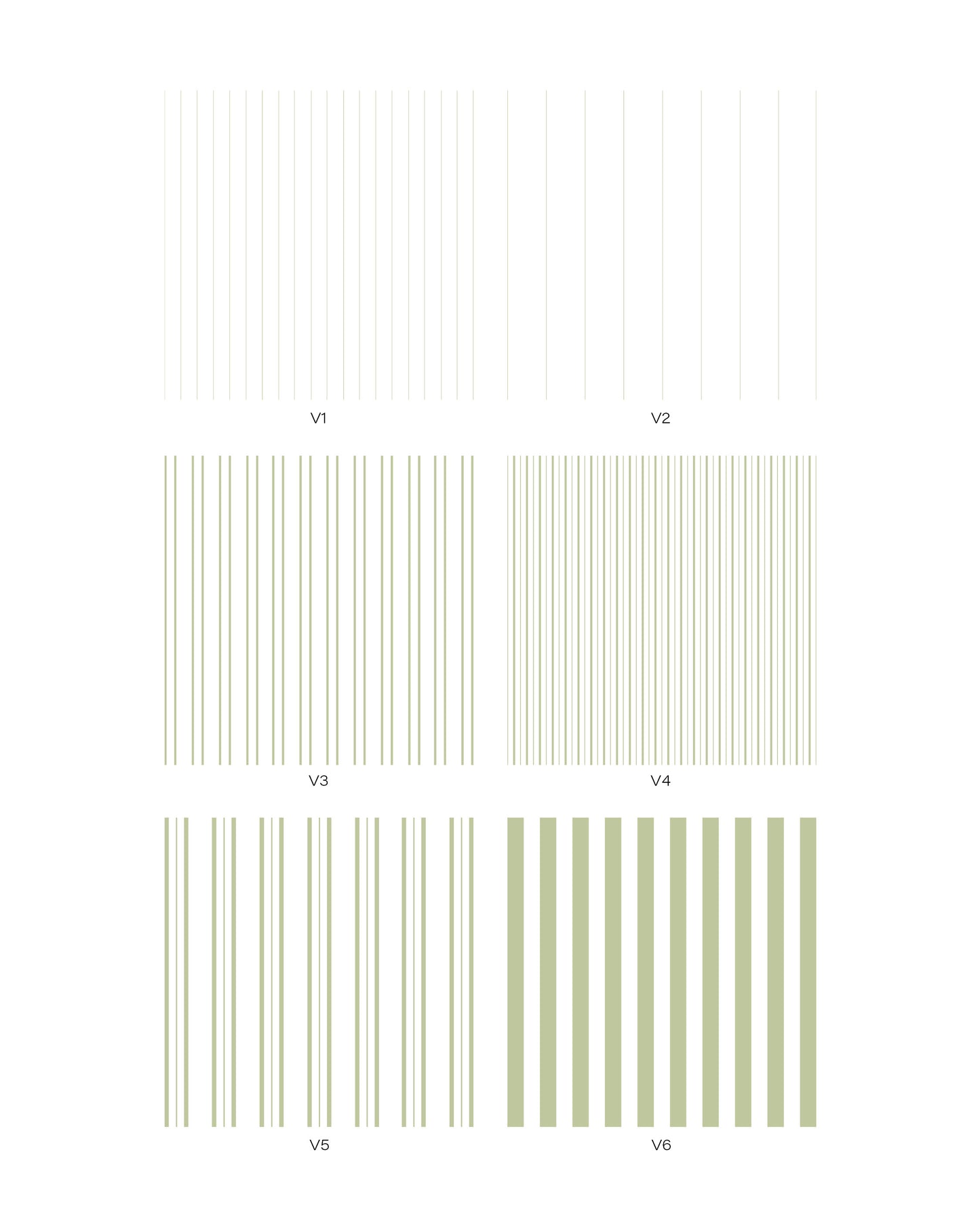 6 Pistachio Green Striped Patterns