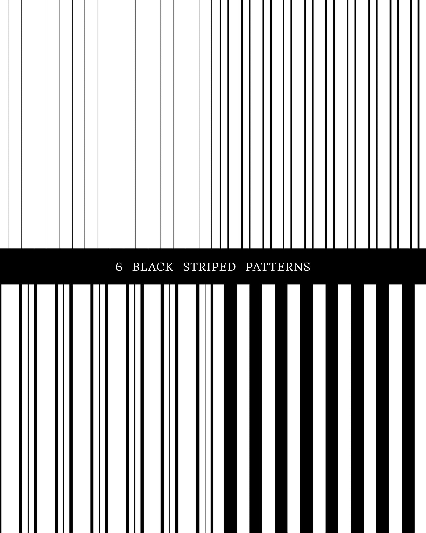 6 Black Striped Patterns