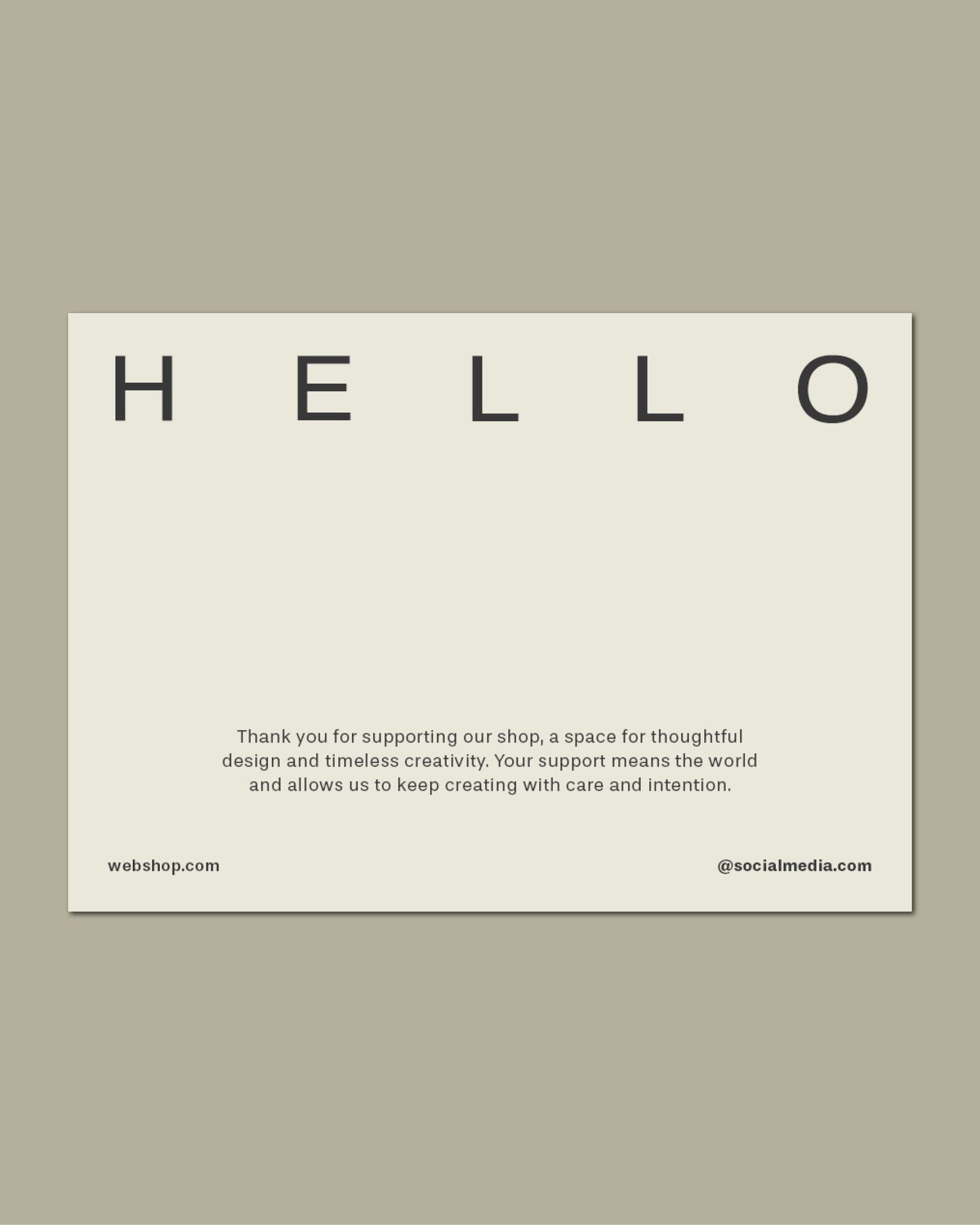 A6 Hello Text and Image Flyer Template – 148 x 105 mm