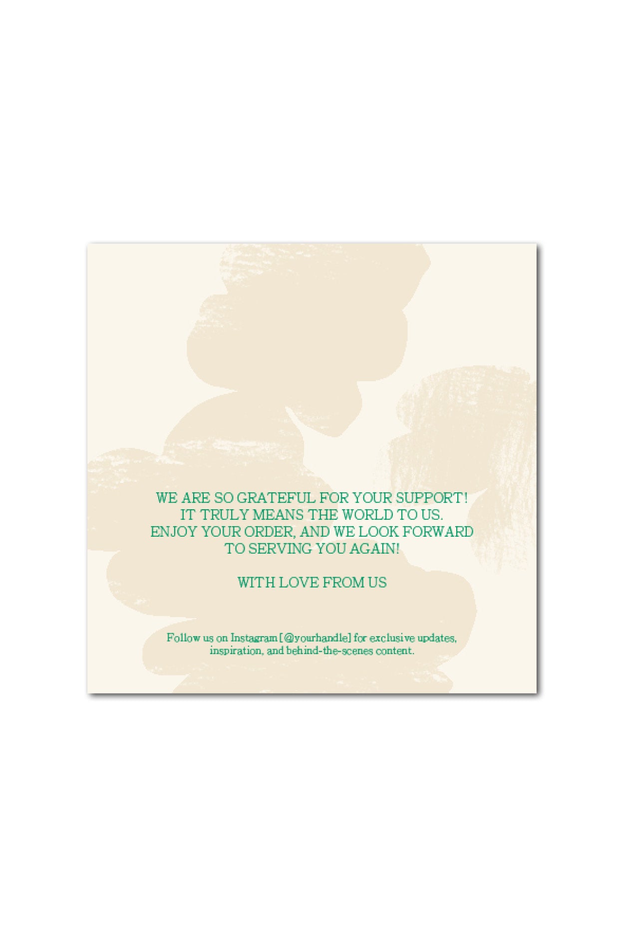 Aesthetic Flowers Thank you 15x15cm Flyer Template