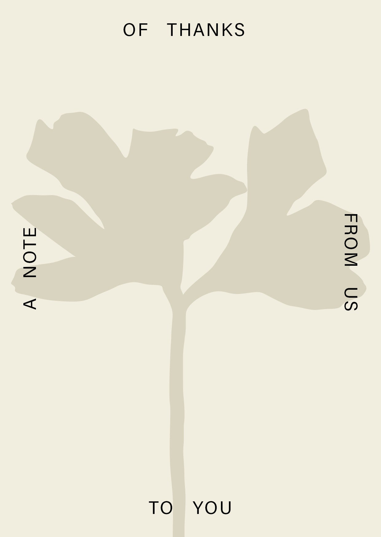 A Note of Thank You / Flower Illustration Abstract / A6 Flyer Template