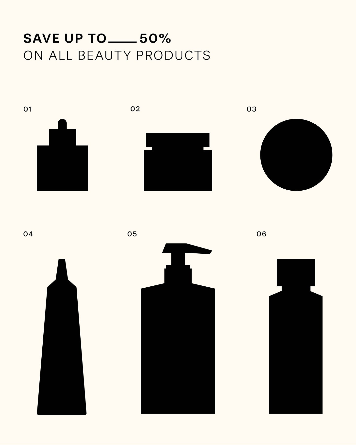 20 Beauty Product Silhouette Illustrations