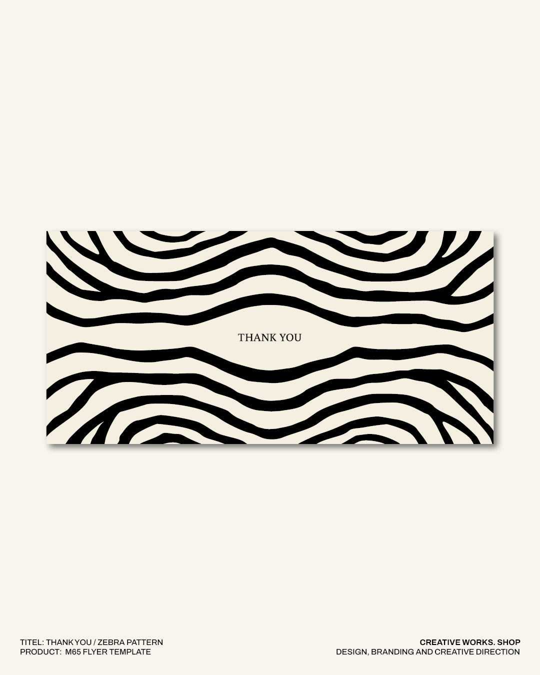 Thank You Zebra Pattern M65-Flyer