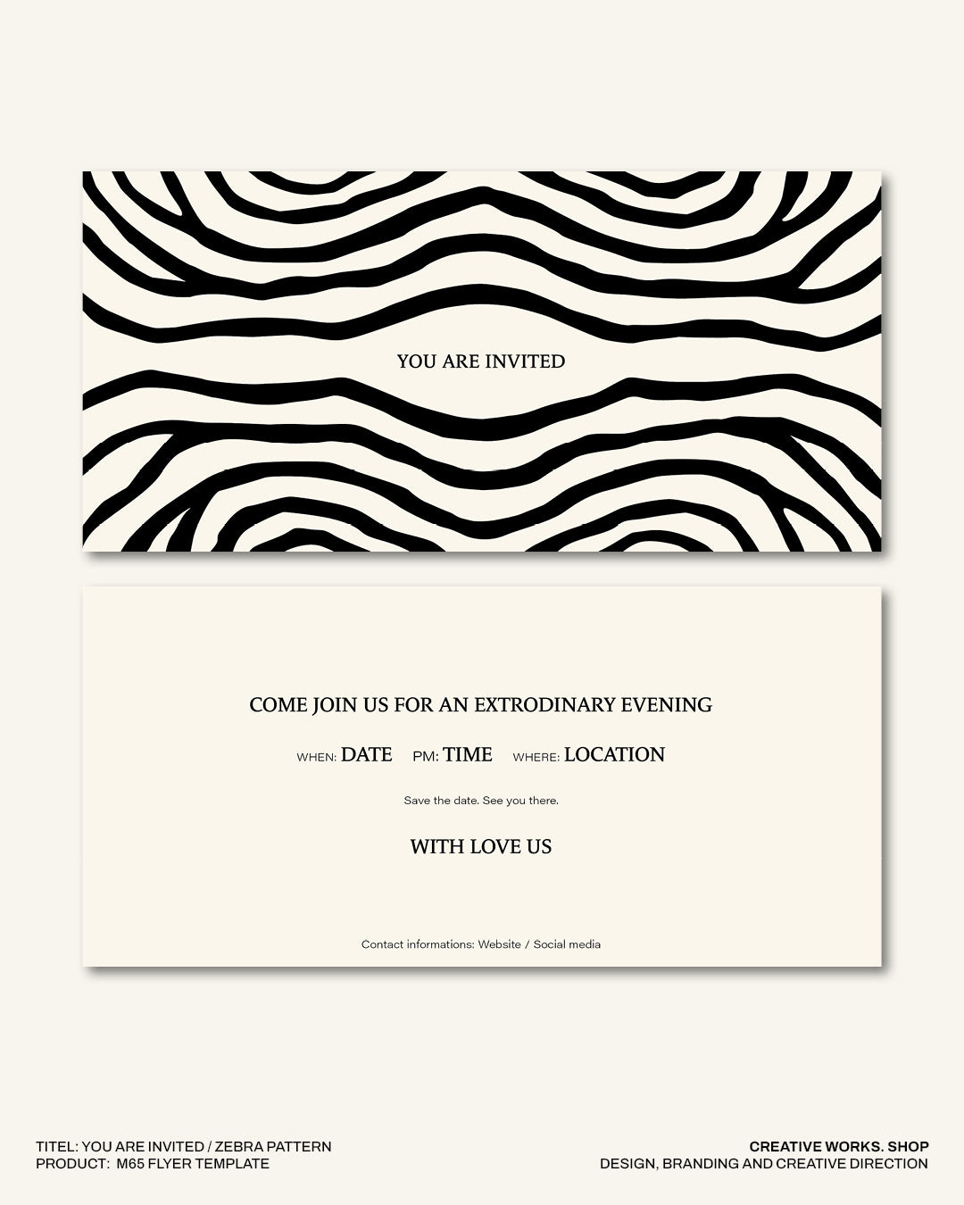 Thank You Zebra Pattern M65-Flyer