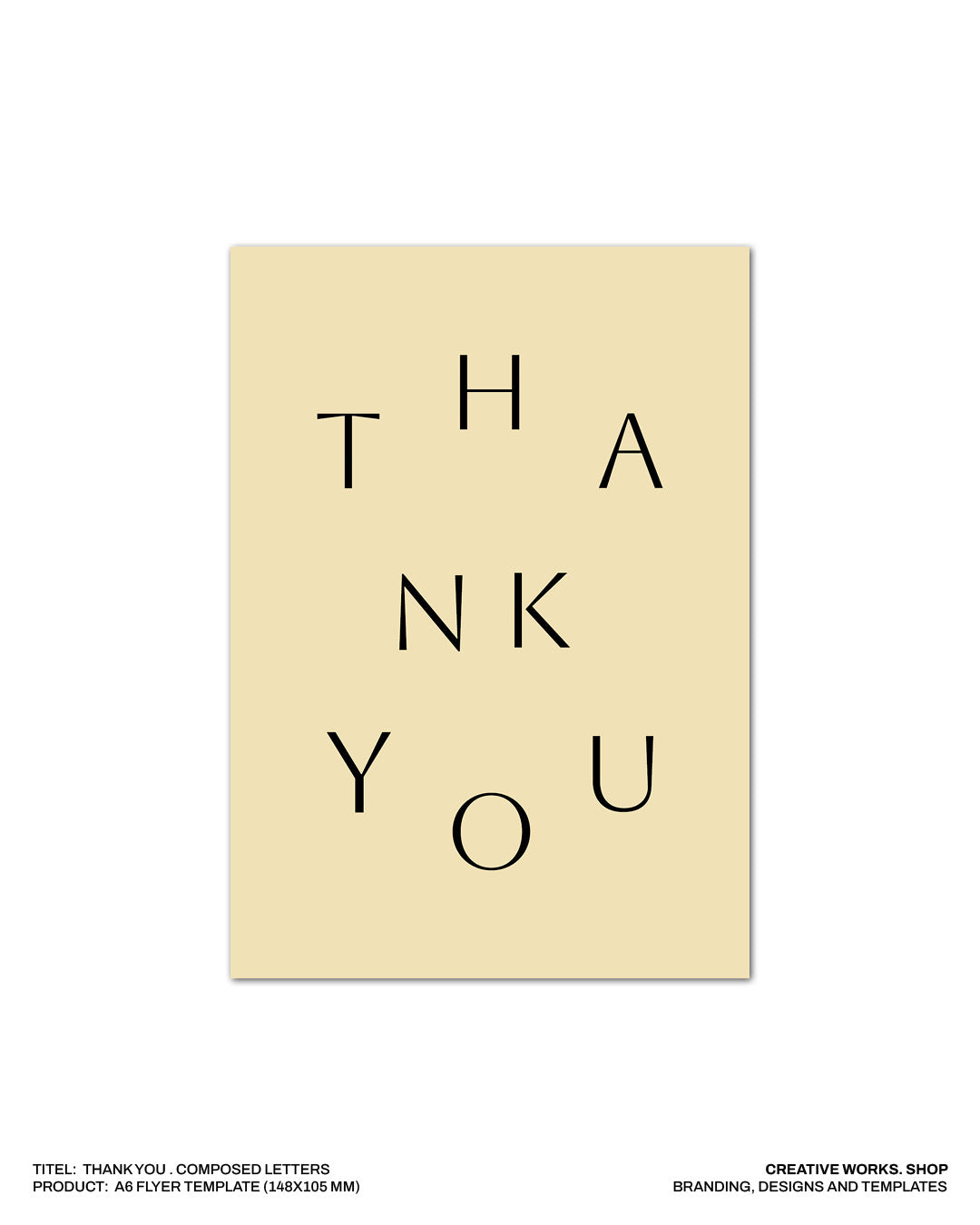 Thank you . Composed letters . a6 Flyer Template