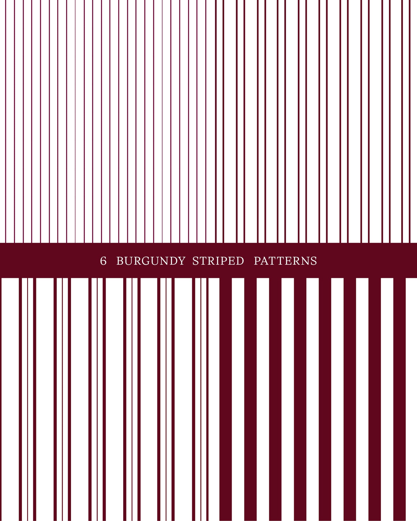6 Burgundy Striped Patterns