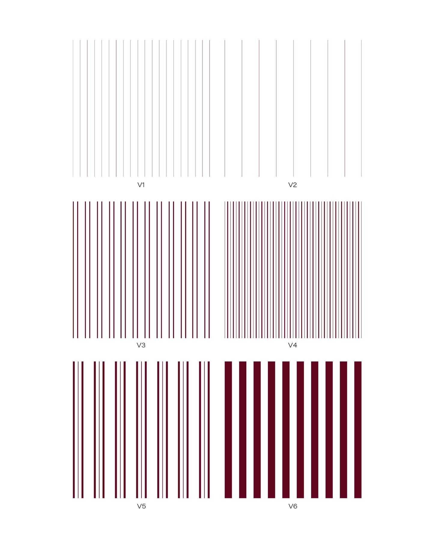 6 Burgundy Striped Patterns