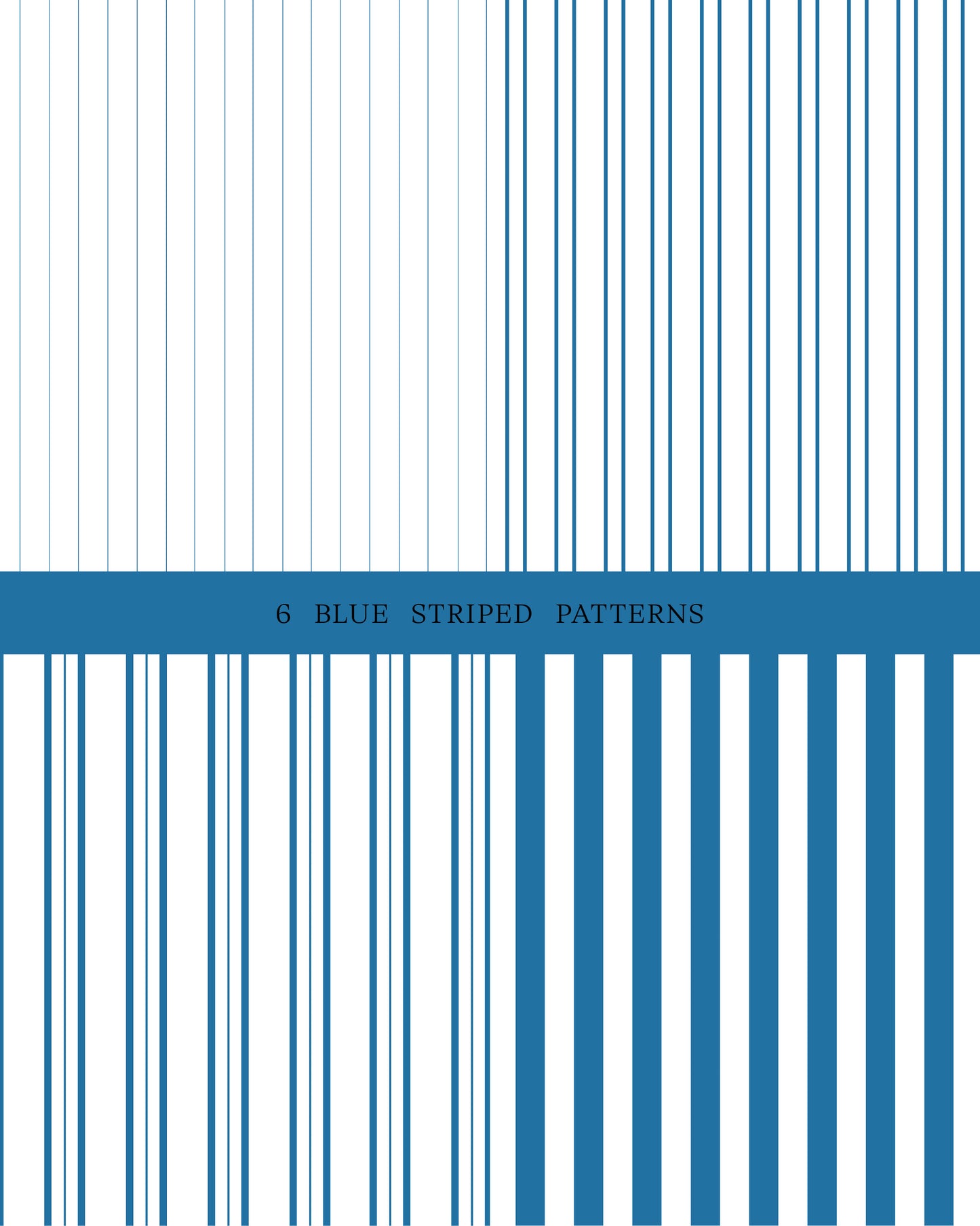 6 Blue Striped Patterns