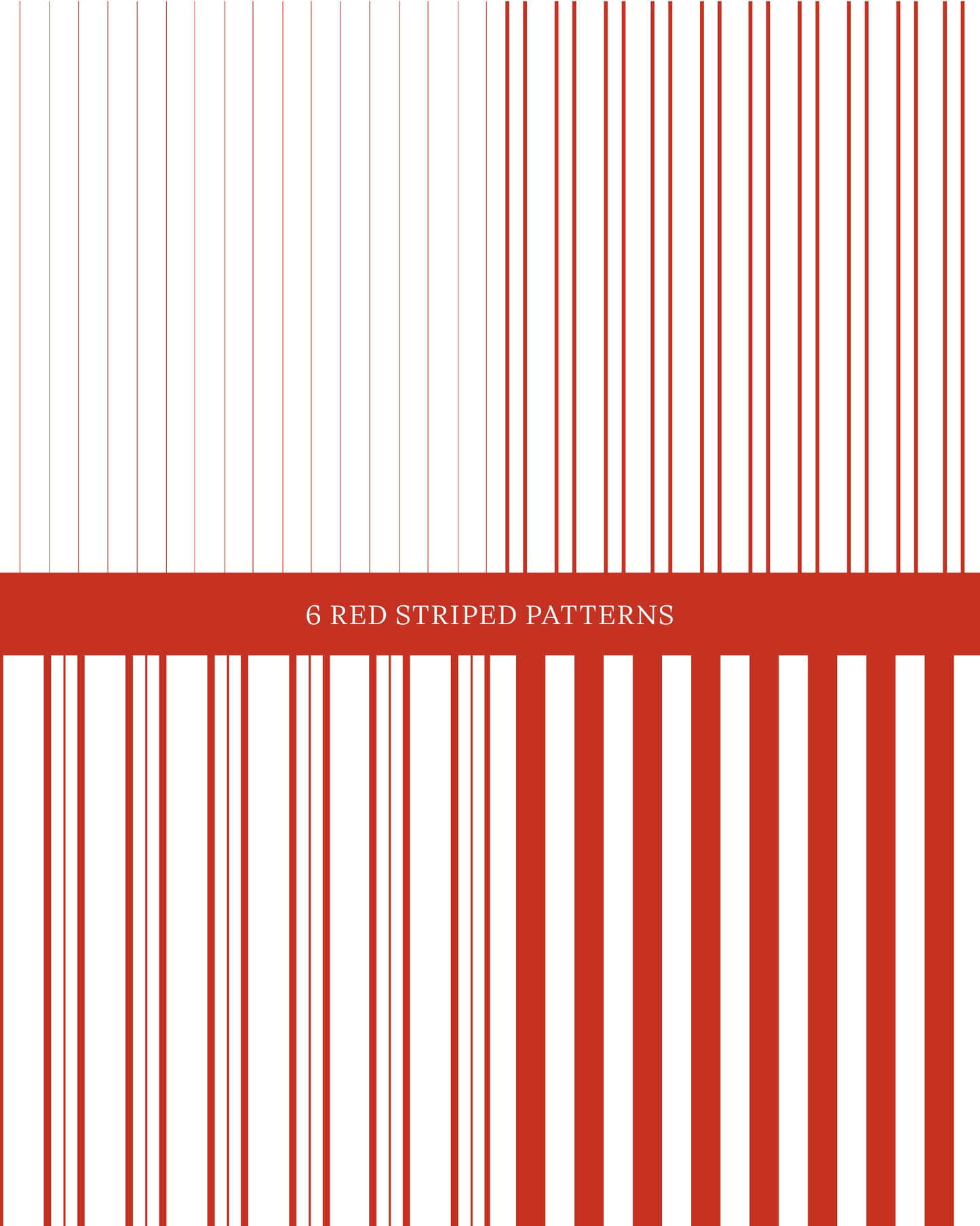 6 Red Striped Patterns