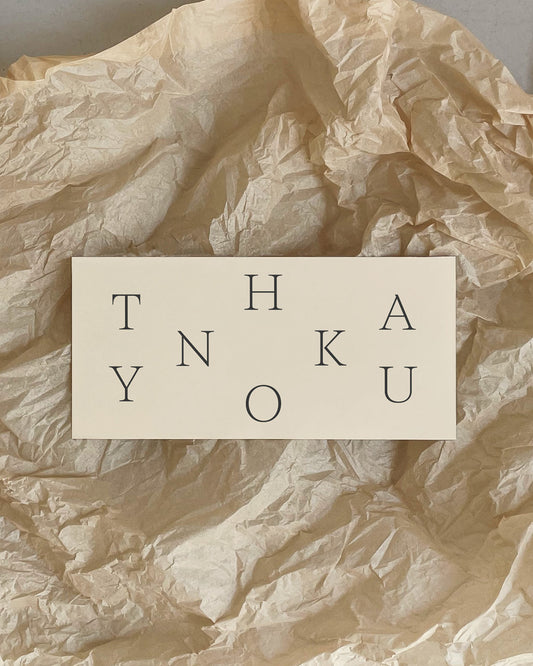THANK YOU - spaced letters  M65-Flyer template