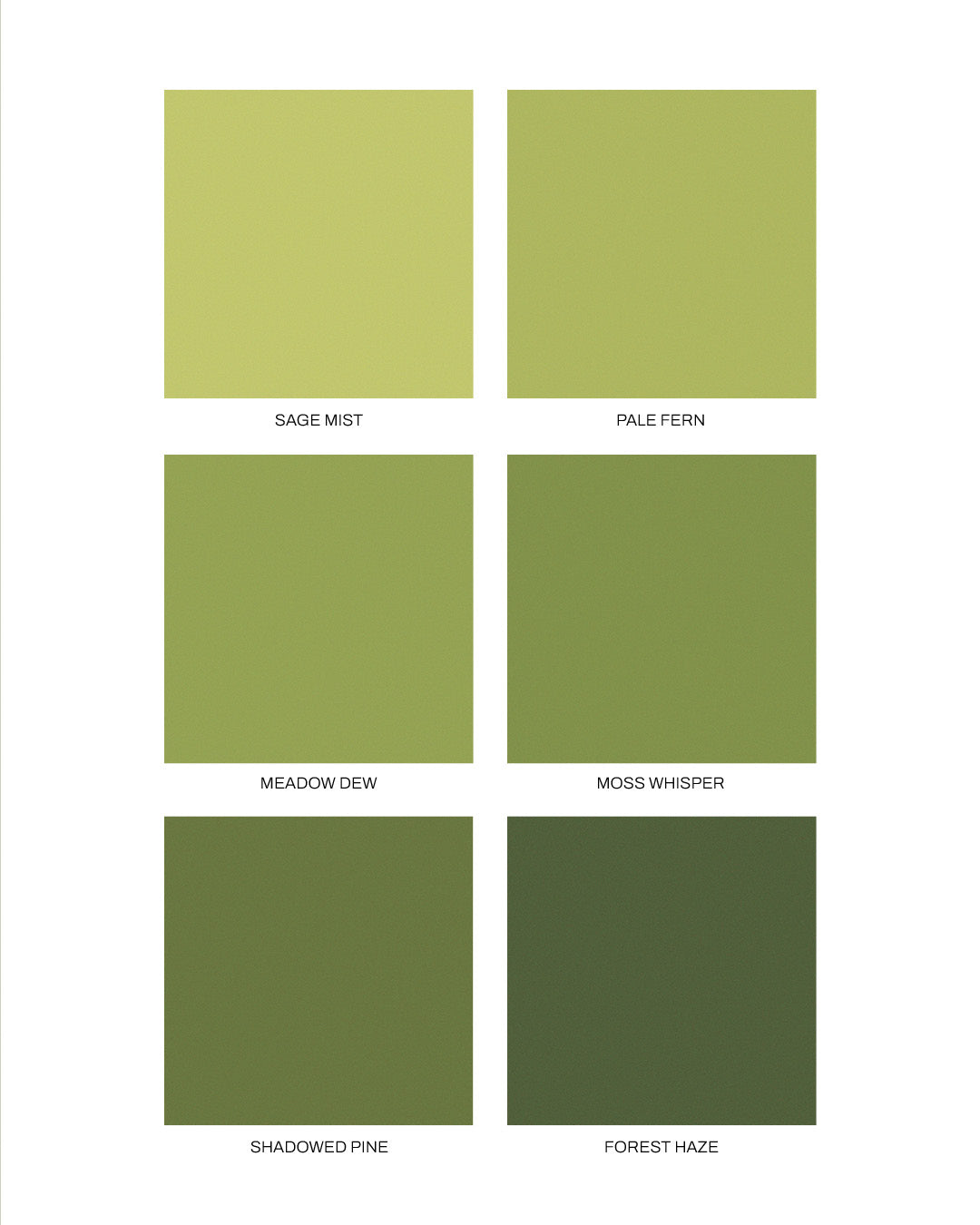 6 Shades Green Harmony Shades - Grained Backgrounds