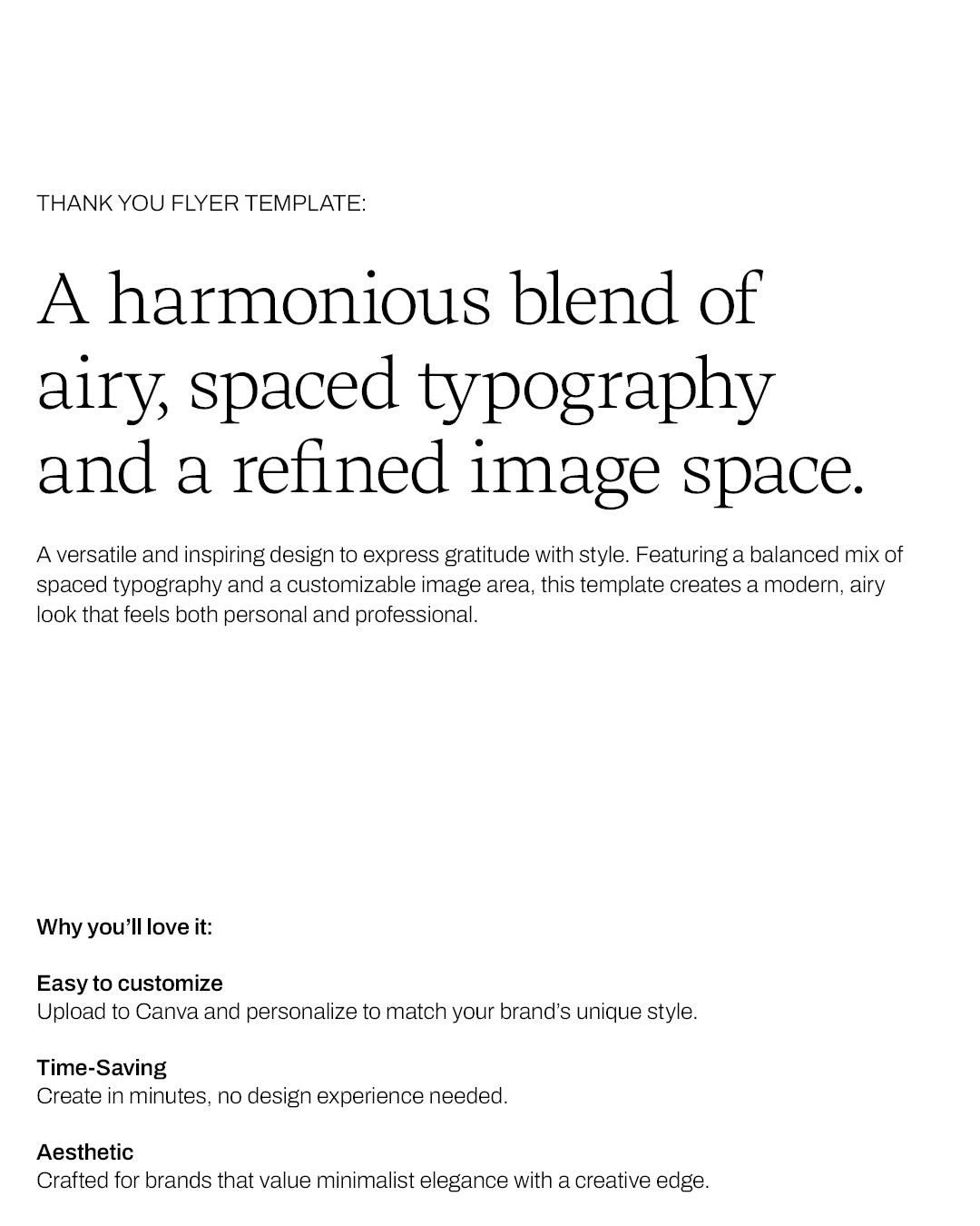 Thank You – Spaced Typography with Image – 100 x 210 mm Flyer Template