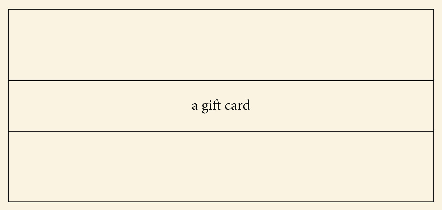 Gift Card Divided – Thin Elongated Lines