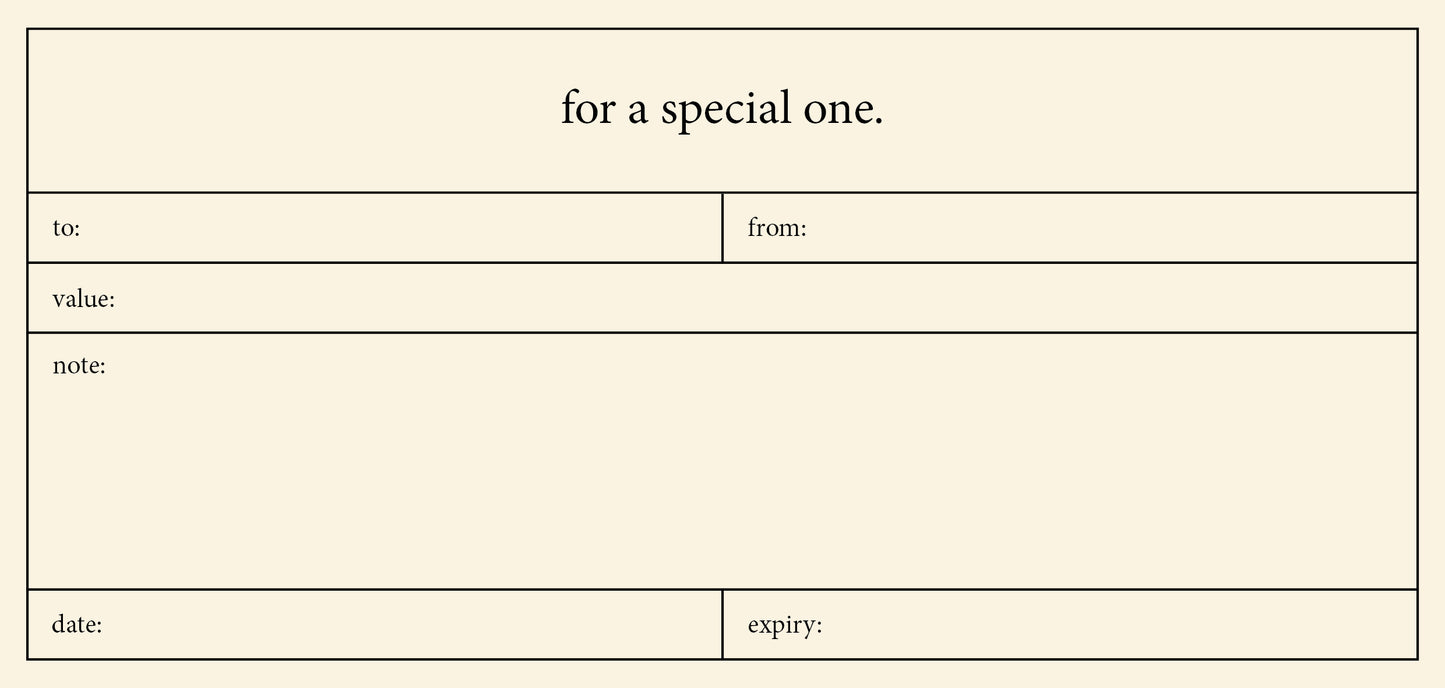 Gift Card Divided – Thin Elongated Lines