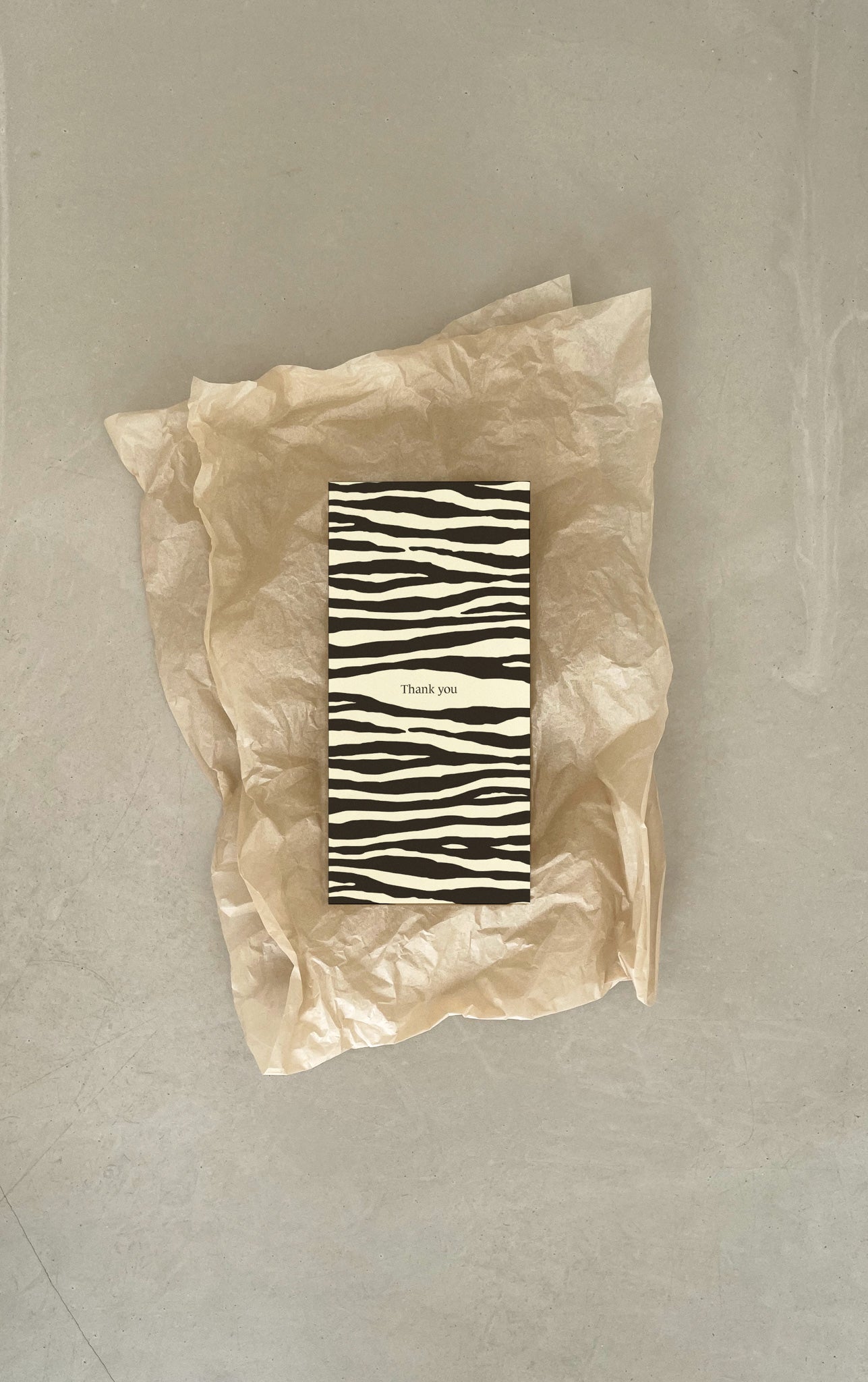 Thank you 100x210mm M65 Flyer Zebra print