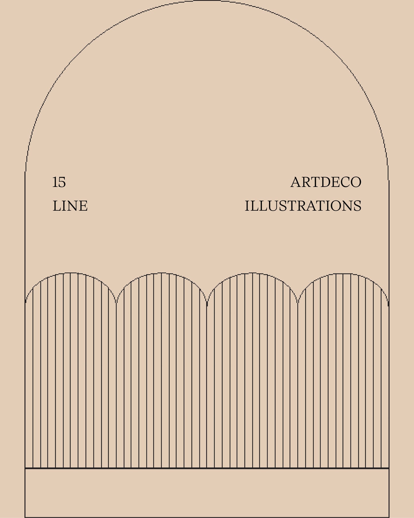 15 Art Deco Line Illustrations