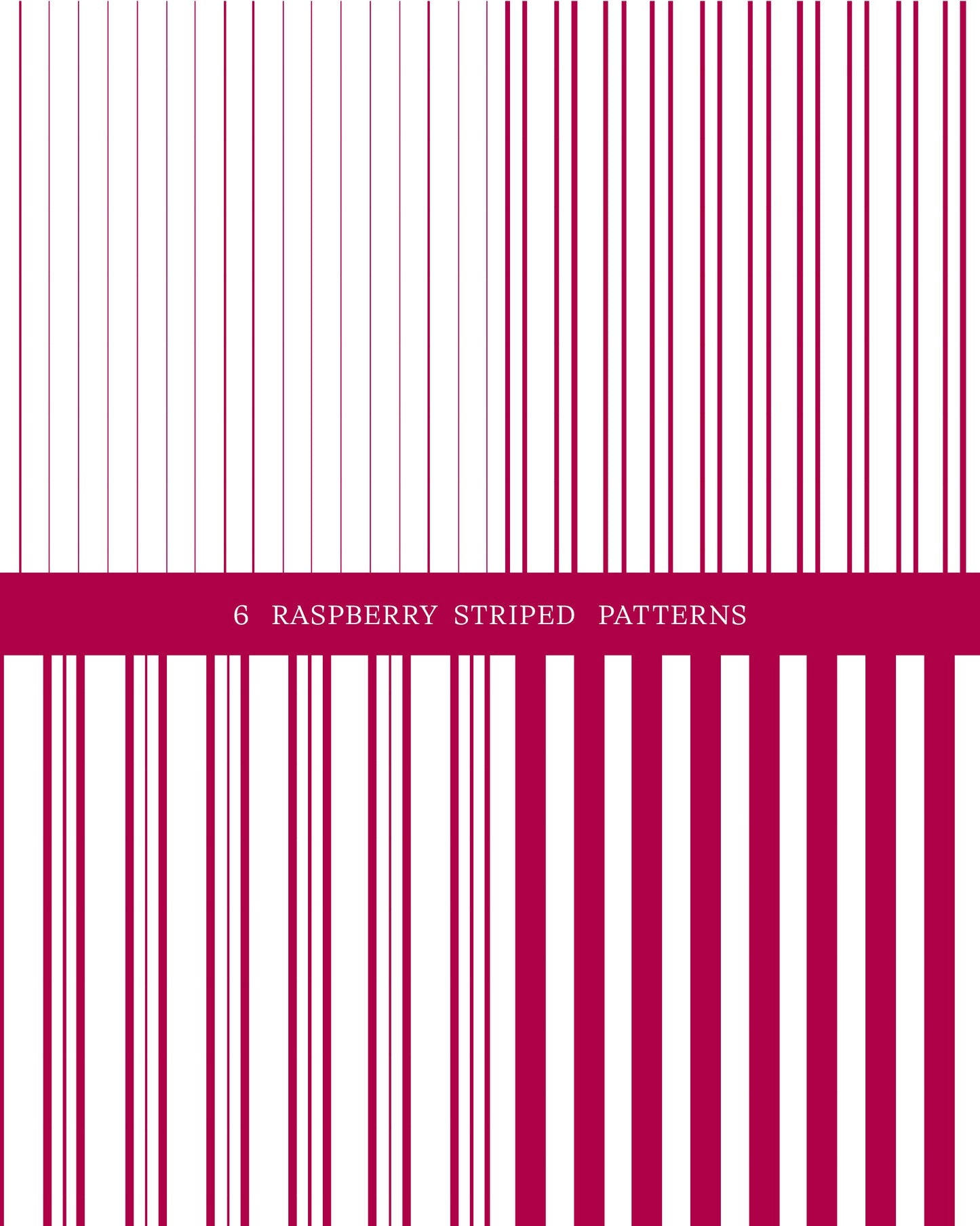 6 Raspberry Striped Patterns