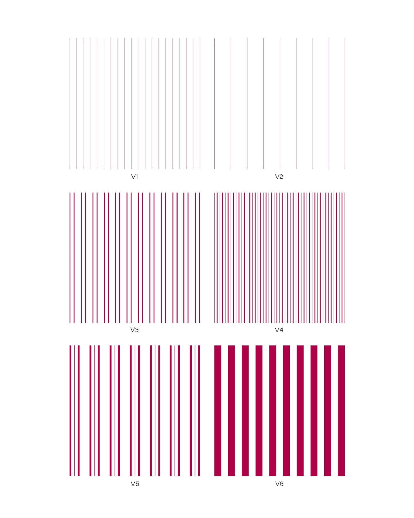 6 Raspberry Striped Patterns