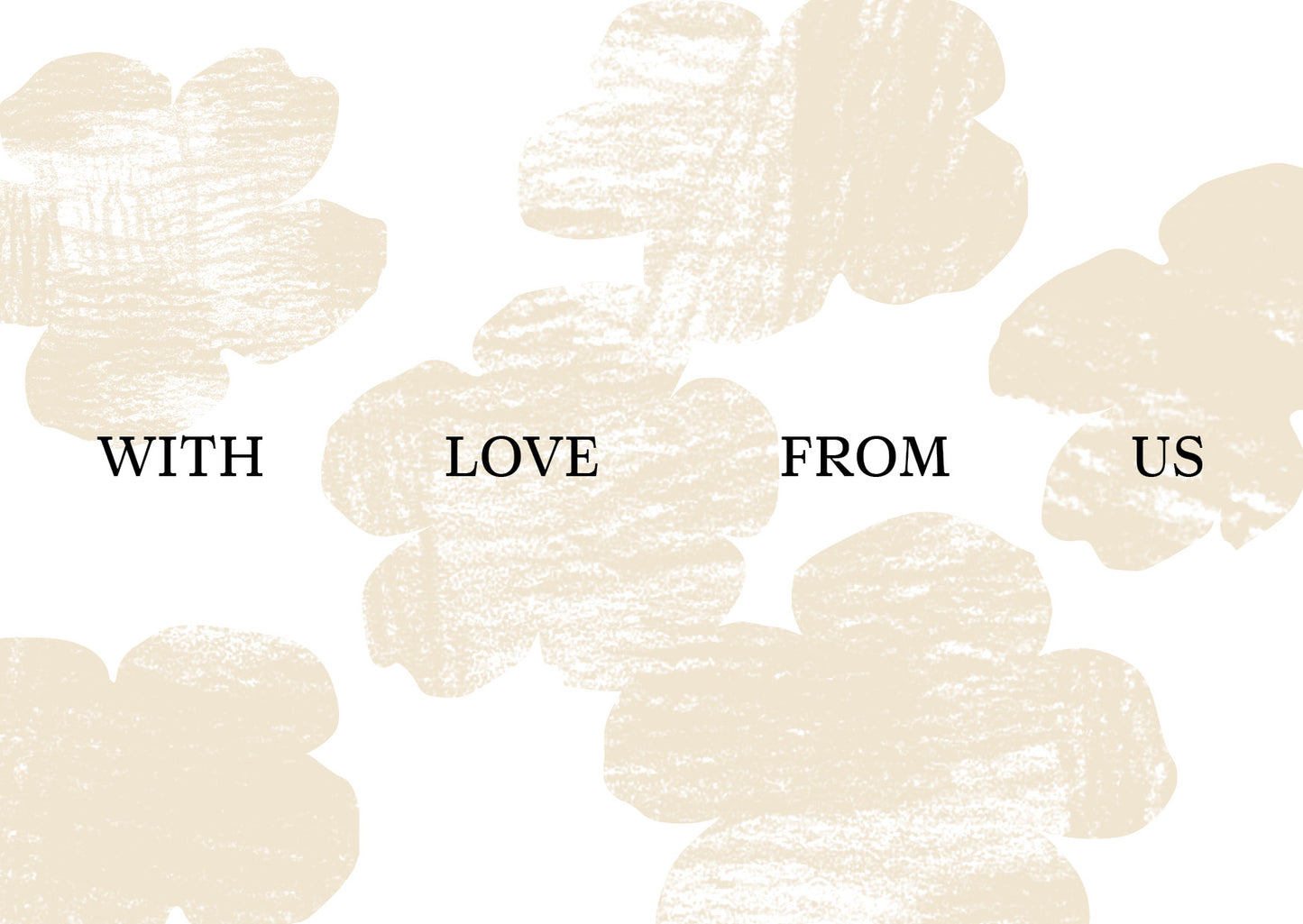 With Love / Scratched Flowers / A6 Flyer Template