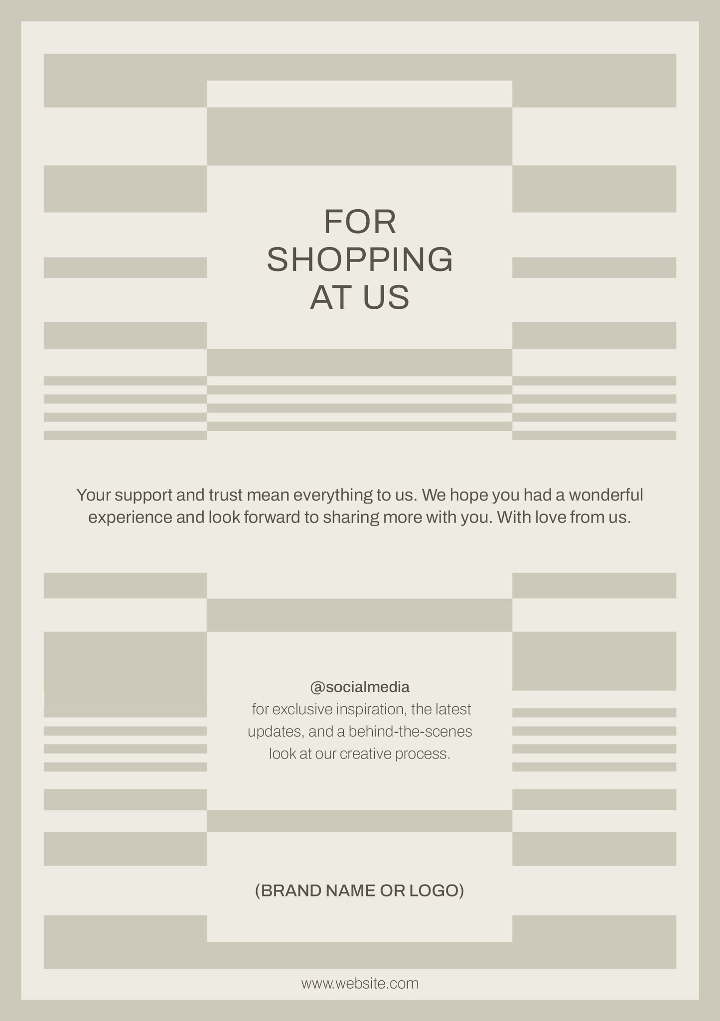 Thank You / Striped Patterns / A5 Flyer Template
