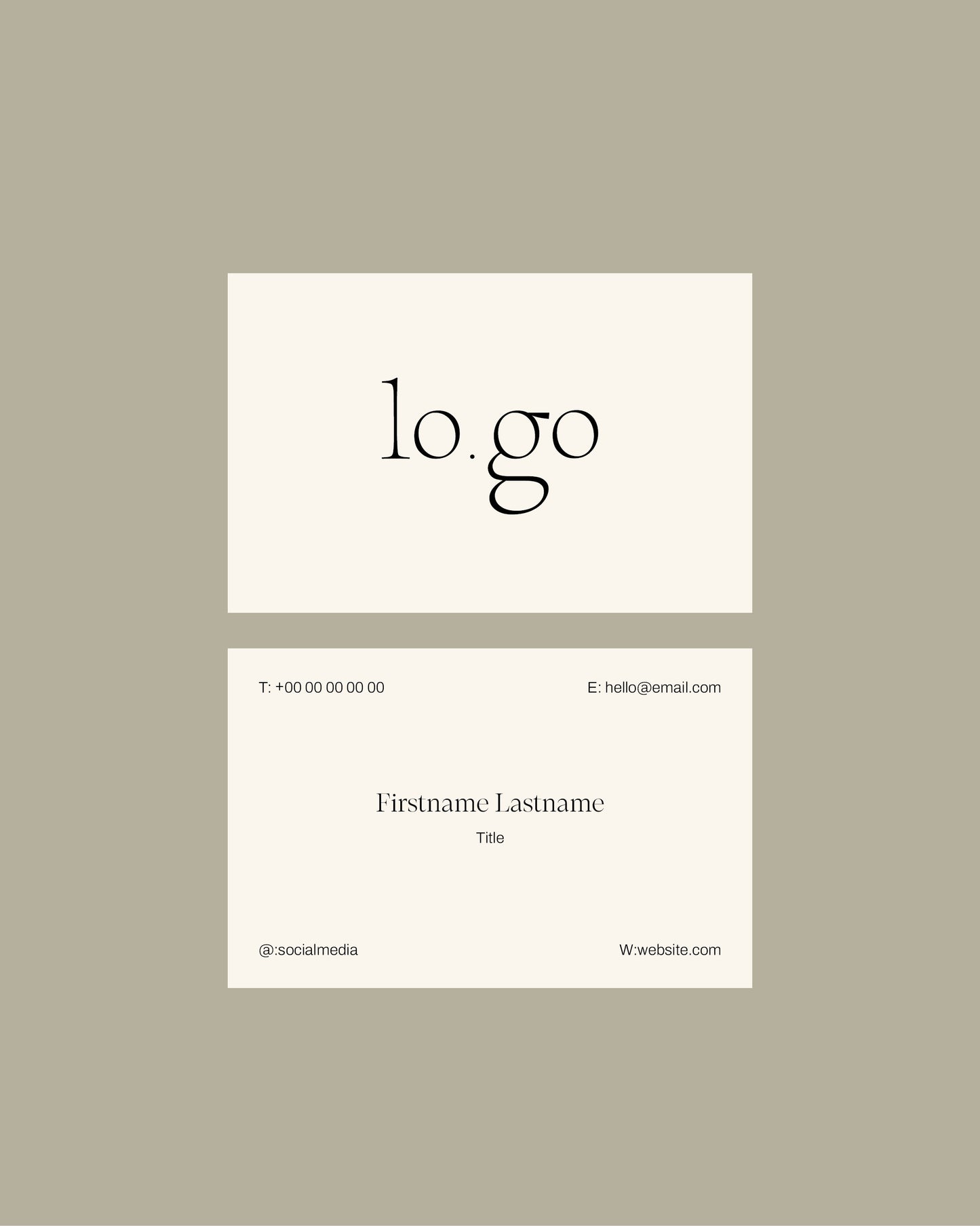 No. 01 Business Card Template