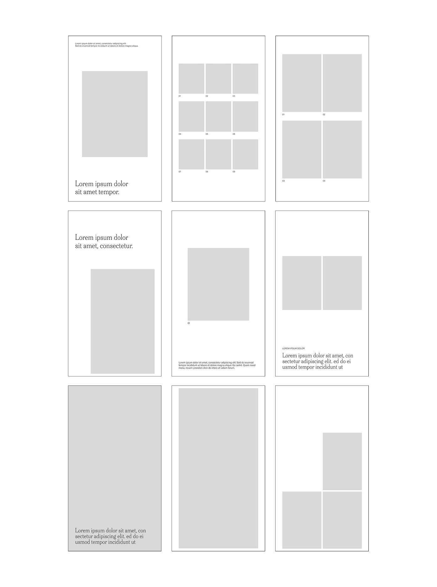 01_Design – Layouted Pages for Instagram Feed & Stories / 50 layoutet pages