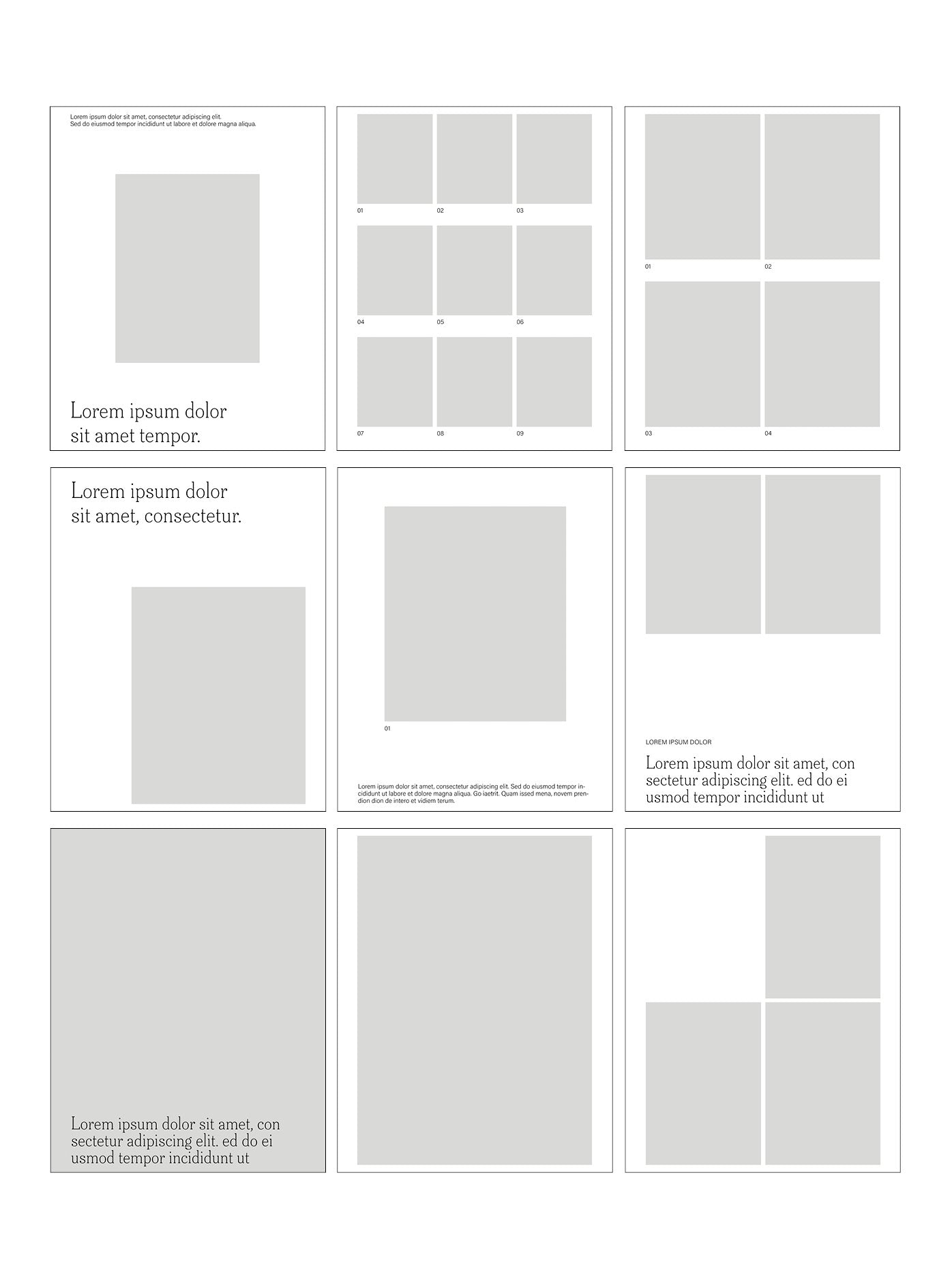 01_Design – Layouted Pages for Instagram Feed & Stories / 50 layoutet pages