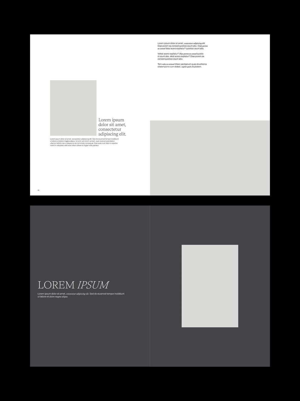 Page Layout Plan 02_Design . 30 Layouted Pages Templates – CREATIVE WORKS. STUDIO
