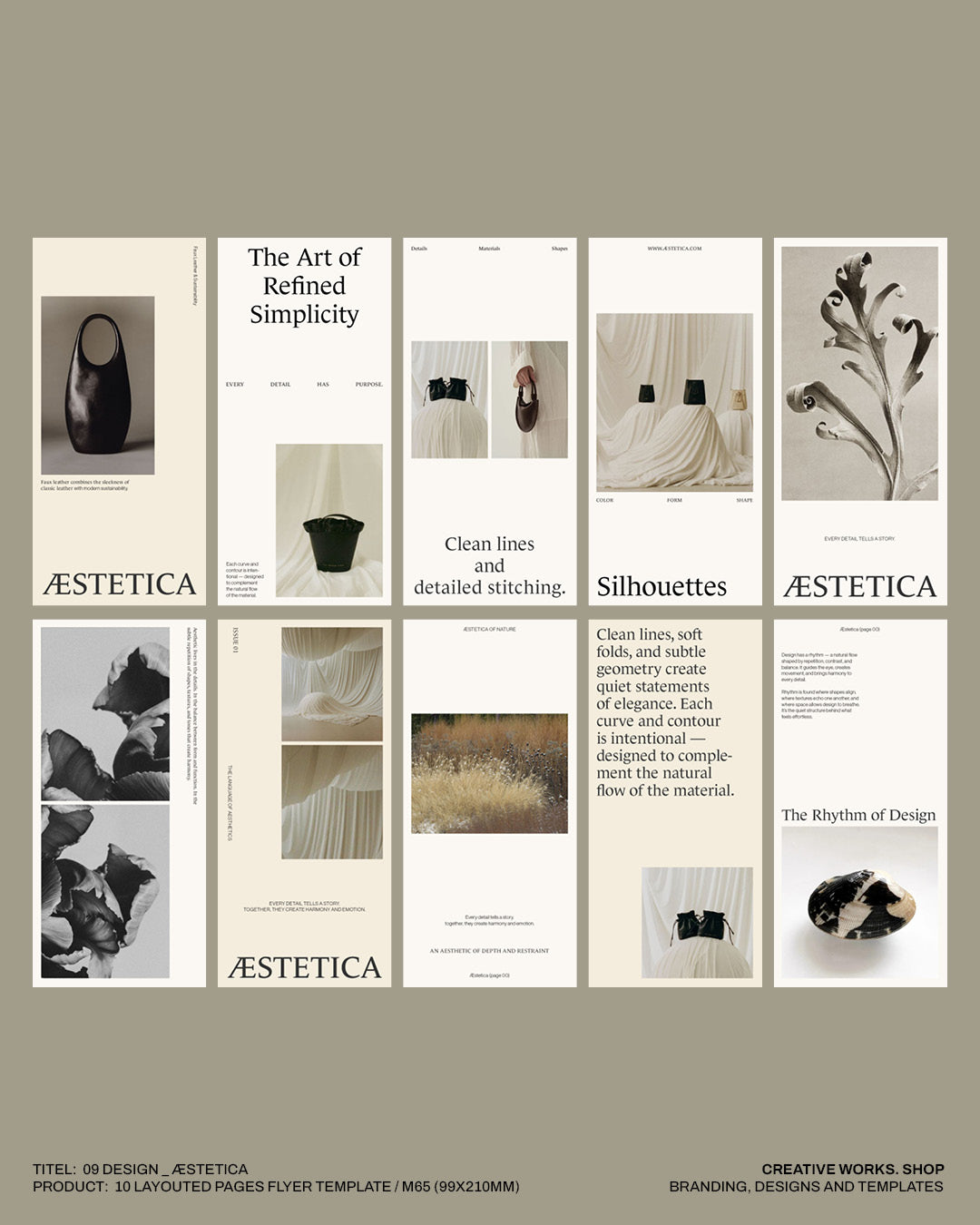 09 Design - Æstetica - Layouted (10) Pages Template (M65)