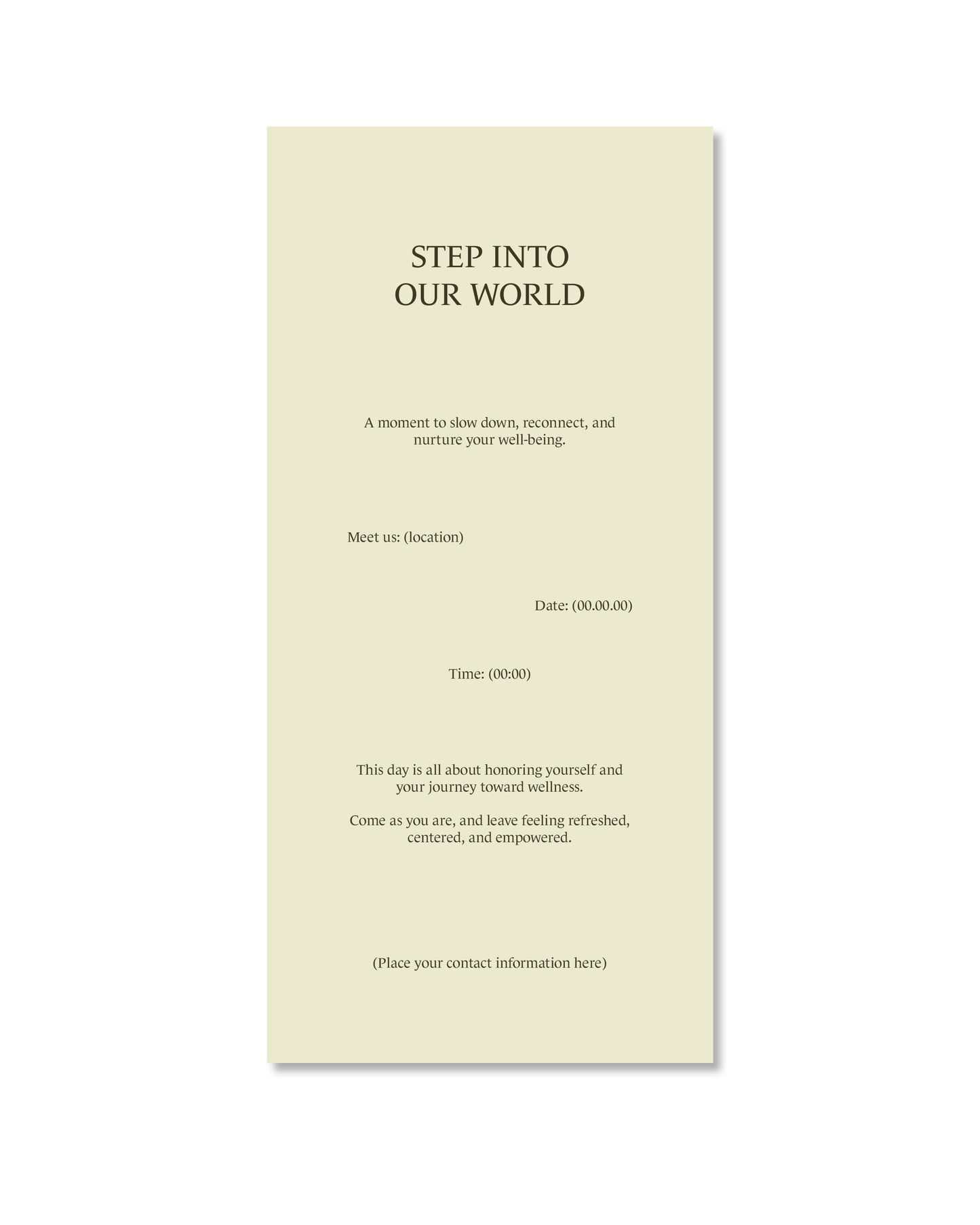 Event - Spaced words V1 M65 Flyer Template