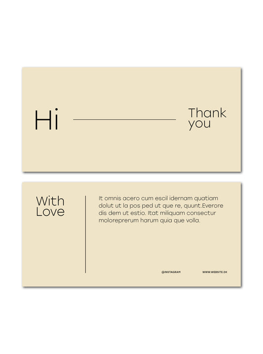 Hi - Thank you / Minimalistic Typography