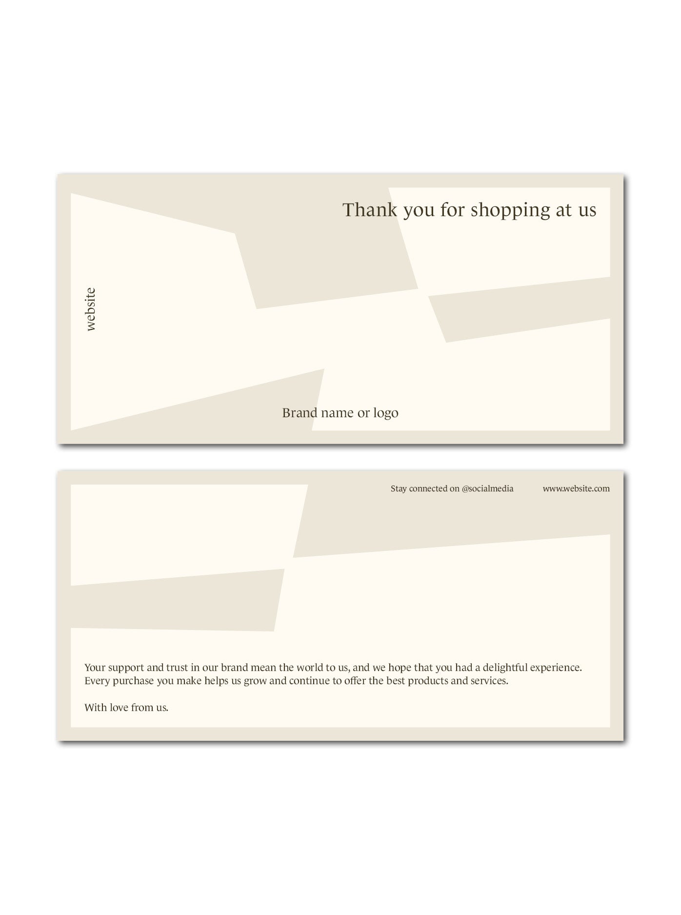 Abstract Edgy Shape Thank You M65-Flyer Template