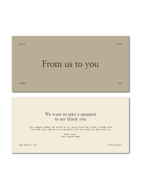 From Us to You Minimalistic Typography