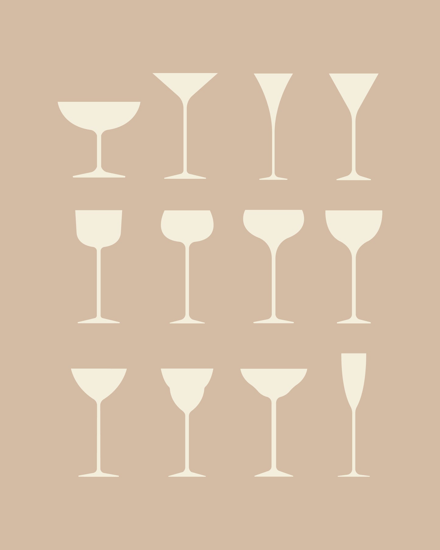 24 Minimalistic Cocktail Glasses