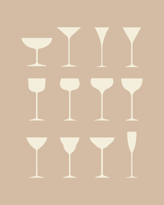 24 Minimalistic Cocktail Glasses
