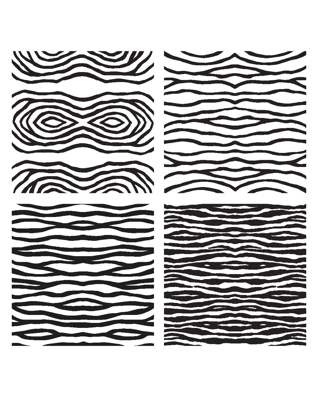 4 Abstract Zebra Print Designs
