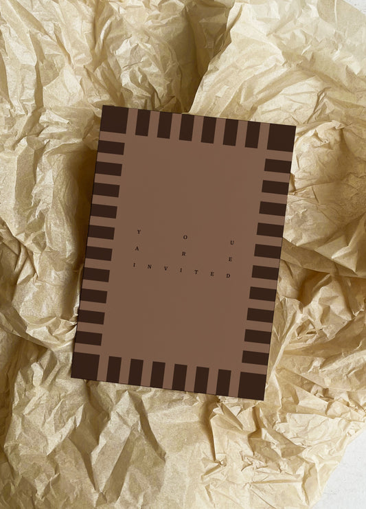 Invitation A5 Flyer Striped Pattern Template
