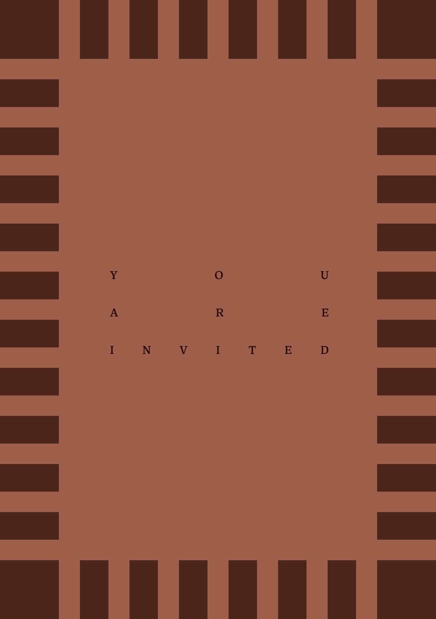 Invitation A5 Flyer Striped Pattern Template