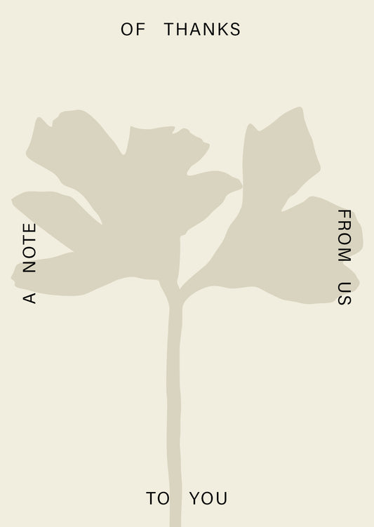 A Note of Thank You / Flower Illustration Abstract / A6 Flyer Template